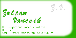 zoltan vancsik business card